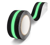 XFXIA Glowing Cinta Antideslizante Adhesiva Negra Cinta de Seguridad, Alta Tracción Fuerte Apretón Abrasivo Tiras Antideslizantes Para Interiores y Exteriores, Escalones, Rampas y Suelos, 5m x 50mm
