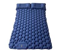 XFYESL Colchón de Aire portátil Estera de Aire Inflable del cojín Doble de Camping Air Matt para Dormir con el colchón de Aire de la Almohada Cama para Dormir Coche(Blue)