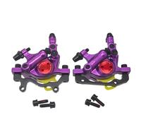 XFYESL Freno de Tambor de Banda Trasera Pinza de Freno de Disco mecánico HB100, Kit de Pinza de Freno de 2 pistones, Bicicleta hidráulica Trasera y Delantera para Bicicleta de montaña(Purple 1 Pair)
