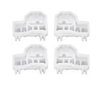 XFYESL Manivela Aluminio Ligero Kit de reparación de regulador de 4 piezas con abrazadera para soporte de vidrio, compatible con motores Passat 1996-2005, piezas de automóvil. Manivela Antióxido