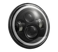 XFYESL Montaje de faros Faro LED redondo H4 de 7 pulgadas con intermitente ámbar, compatible con Jeep Wrangler JK TJ. faros delanteros para