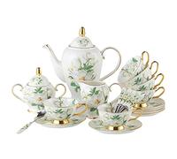 XFZJCHAP Bbcbbz Europeo 15 Skull de Porcelana Copa de café y platillo de té de té de té inglés