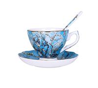XFZJCHAP BBCBBZ Pintura de arte Tazas de café The Stary Night Sunflowers The Sower Irises Saint-Remy Coffee Tops (Argento)