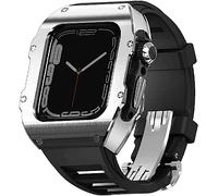 XFZJCHAP Caja de goma de la caja del reloj RM de acero inoxidable, para la banda de ejercicio a prueba de choque de biseles de titanio de 49 mm para hombres para mujeres, para iwatch 8 49 mm