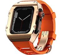 XFZJCHAP Caja de goma de la caja del reloj RM de acero inoxidable, para la banda de ejercicio a prueba de choque de biseles de titanio de 49 mm para hombres para mujeres, para iwatch 8 49 mm