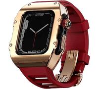 XFZJCHAP Caja de goma de la caja del reloj RM de acero inoxidable, para la banda de ejercicio a prueba de choque de biseles de titanio de 49 mm para hombres para mujeres, para iwatch 8 49 mm