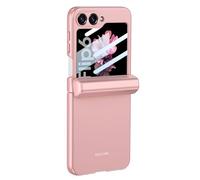 XFZJCHAP Caso de Samsung Galaxy Z Flip 6, Bisagra de Succión Magnética Soporte S-Pen, Case de teléfonos móviles con Todo Incluido con Estuche Protectora de Pantalla de Vidrio Templado, Rosa