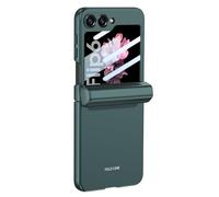 XFZJCHAP Caso para Samsung Galaxy Z Flip 6, Bisagra de Succión Magnética Soporte S-Pen, Case de teléfonos móviles con Todo Incluido con Estuche Protectora de Pantalla de Vidrio Templado, Bronce