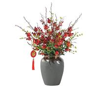 XFZJCHAP Flores Artificiales de orquídeas Flores Artificiales Espuma plástica Granada Fruta Flores Falsas decoración de Bodas arreglo Floral Falso Natural Mirada