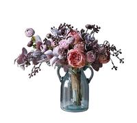 XFZJCHAP Flores Artificiales Flor Falsa Ramos de Gracia, Pueden ser Sales o Flores Artificiales Dulces, Ramos Que sostienen Flores, Decoraciones de Flores Artificiales (Color: a) (d)