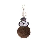 XFZJCHAP Ident Billetera para Mujeres Flugfy Fluffy Pom Balls Keychain Keychains Keychains Colgante de Llave Desmontable (Color: n, tamaño: un tamaño)