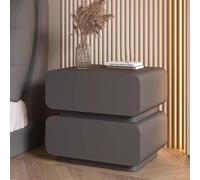 XFZJCHAP Lado D, mesita de Noche de Almacenamiento con 2 cajones, gabinete de Cama de Crema Frch, diseño Totalmente en Piso, para Sala de Estar, Dormitorio (Gris Oscuro 45 cm/17.7 Pulgadas)