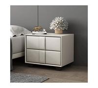 XFZJCHAP Mesa Auxiliar de la Cama Cuero Dormitorio pequeño gabinete de Almacenamiento de Almacenamiento de Almacenamiento Mango Invisible de Alto Valor Nocturno (b)