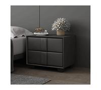 XFZJCHAP Mesa Auxiliar de la Cama Cuero Dormitorio pequeño gabinete de Almacenamiento de Almacenamiento de Almacenamiento Mango Invisible de Alto Valor Nocturno (b)