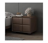 XFZJCHAP Mesa Auxiliar de la Cama Cuero Dormitorio pequeño gabinete de Almacenamiento de Almacenamiento de Almacenamiento Mango Invisible de Alto Valor Nocturno (b)