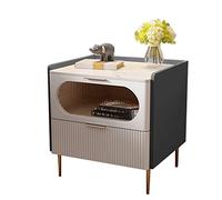 XFZJCHAP Mesa Auxiliar de la Cama Instalación de Madera Gratis Bedside Bedside Gabinet State Night Night Stand (1 19.7 pulgadas/50 cm)