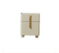 XFZJCHAP Mesa Auxiliar de la Cama Slate Modern Bedside Gabinet Locker de Almacenamiento Pequeño gabinete de cajón Doble con Soporte de Noche de Mango de Metal (a)