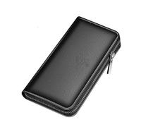XFZJCHAP MS Wallets M's Purse Clutch M's Purse M's Purse Leather Luxury (Color: Schwarz)