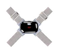 XFZJCHAP Smart Back Corrector Entrenamiento de Hombro Cinturón Inteligente de Pantalla LCD LCD Corrección de vibración jorobada Vibration Masajera (Gray)
