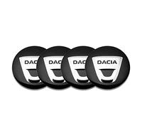 XGAGCF 4 Piezas Coche Rueda Centro Tapas Tapacubos Aluminio Buje Badge Pegatina, para Dacia Duster Logan Sandero Lodgy Stepway Mcv 56MM Auto Llantas Decorativa Emblema Cubierta Accesorios