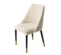XGANGM Estilo Nórdico Funda para Silla Comedor con Curva Respaldo Elástica Funda de Silla Cocina Oficina Universal Cubierta Silla Sala Estar Cocina Restaurante Hotel Hogar,Milk White,6PCS