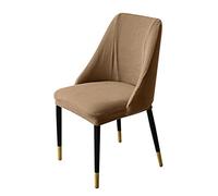 XGANGM Estilo Nórdico Funda para Silla Comedor con Curva Respaldo Elástica Funda de Silla Cocina Oficina Universal Cubierta Silla Sala Estar Cocina Restaurante Hotel Hogar,Brown b,4PCS