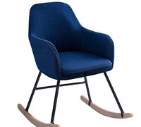 XGANGM Fundas para Sillón Balancín con Brazos Respaldo Alto Estilo Nórdico Mecedora Cubiertas para Sillas Elasticas Terciopelo Fundas Balancin Sillón de Relax Moderna Relax,Azul,1PC