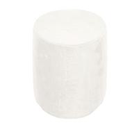 XGANGM Redondo Funda Otomana Elástica Terciopelo Funda Reposapiés Funda de Puff Redondo Funda Cover Protectora Cubierta para Diámetro 25-32cm Alto 28-32cm Otomana,Blanco