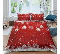 XGASVBKWA Festive Holiday Style Funda de Edredón Microfibra 3 Piezas Impresión 3D Cierre de Festive Holiday Style Funda Edredon Fundas de Almohada Transpirable Suave for jóvenes Double（200x200cm）