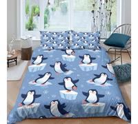 XGASVBKWA Winter Holiday Design Funda de Edredón Microfibra 3 Piezas Impresión 3D Cierre de Winter Holiday diseño Funda Edredon Fundas de Almohada Lavables Suave for jóvenes Double（200x200cm）