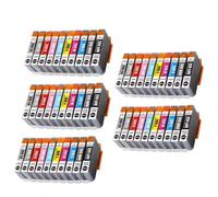 XGdEKA 10 20 30 40 50pcs PFI 300 PFI300 Reemplazo de Cartucho de Tinta Compatible con el Color para Suministros de Impresora de Tinta Universal de Impresora ImagePrograf Pro 300(PFI-300-30pcs 5set)