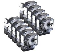 XGdEKA 10 Uds. Cinta de Etiquetas Negra sobre Transparente estándar de 19mm para Cinta D1 45800 Compatible con impresoras LabelManager 300 350D