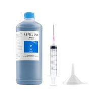 XGdEKA 1000 ml de Recarga de Tinta de Pigmento Compatible con 950 951 932 933 952 953 954 955 711 8100 8600 8620 7610 7510 T120 T520 7740 8210 8710 Presinter Models(Cyan)