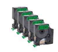 XGdEKA 10pcs 12 mm de Cinta D1 45013 45010 45018 45024 Cinta de Etiqueta Compatible para LabelManager 160 280 y Fabricantes de Etiquetas similares ColorPop(5PK Black on Green)
