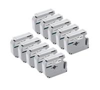 XGdEKA 10pcs MK 131 MK131 Etiquetas compatibles para MK-131 M-K131 Impresora de 12 mm Black On Clear Works con Eteler Maker