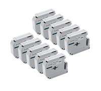 XGdEKA 10pcs MK931 MK-931 M-K931 Negro en Plata de la Etiqueta de 12 mm Compatible con PT-70 PT-90 Etiqueta Impresora