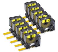 XGdEKA 10pk 9 12 Etiquetas de 19 mm compatibles con A18433 Black on Yellow Label Tape Funciona con 4200 5000 5200 Impresoras de Etiqueta