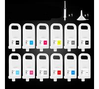 XGdEKA 12 Opciones de Cartucho de Tinta Recargable PFI-1700 con Chip Estable Compatible con Pro-4000S Pro-6000S PRO-6100 Impresoras PFI1700 Modelo(1 PC - R)