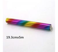 XGdEKA 19. Foil reactivo de tóner de 3 cm x 5m para la Impresora láser y el laminador Compatible con Transferencia de Calor holográfica Papel de Aluminio de DIY de Bricolaje 2022(Colorful)