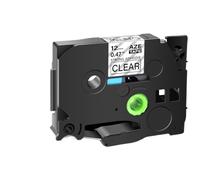 XGdEKA 1pcs 6/9/12/18/24 mm Las Cintas de Etiqueta con Tachuela El Adhesivo acrílico Funciona con TZE-S231 TZ S241 S131 Compatible para impresoras de Etiquetas(Black on Clear)