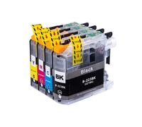 XGdEKA 223 221 223 Cartucho de Tinta Compatible para DCP-J562DW J4120DW MFC-J480DW J680DW J880DW J4420DW J4620DW J5320DW(1 Set 4PCS)