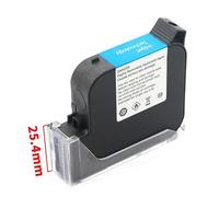 XGdEKA 25. Cartucho de Tinta de solvente Eco de 4 mm Compatible con Impresora portátil de 600 ppi Fecha de caducidad 25. Cartucho de inyección de Tinta de 4 mm sin cifrado(25.4mm Black 1Pcs)