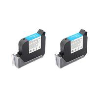 XGdEKA 25. Cartucho de Tinta de solvente Eco de 4 mm Compatible con Impresora portátil de 600 ppi Fecha de caducidad 25. Cartucho de inyección de Tinta de 4 mm sin cifrado(25.4mm Black 2Pcs)