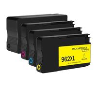 XGdEKA 4 Paquete 8 Paquete Rendimiento 962xl 962 Cartucho de Tinta Negro y Tricolor Funciona con OfficeJet Pro 9010 9015 9020 9025 9026 9029 Impresoras(4PK Black and Color)