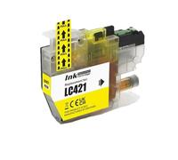 XGdEKA 421 Cartucho de Tinta Compatible LC421 Capacidad estándar para DCP J1050DW MFC J1010DW DCP J1140DW Impresoras(1 Yellow)