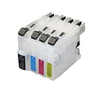 XGdEKA 4pcs Cartucho de Tinta Recargable No Chip Funciona con 203 213 223 225 233 211 263 J4420DW J4625DW MFC-J5720DW J5620DW Impresoras