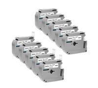 XGdEKA 5 o 10 Piezas MK231 Compatible BrosLabel Bande MK-231 M-K231 MK-131 MK-631 Compatible con PT-70 PT-80 PT65 PT90(10PK Black on White)