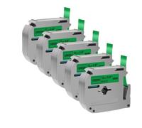 XGdEKA 5pcs MK-231 M-K231 MK231 MK-131 MK Cinta Adhesiva Etiqueta Compatible con la Impresora de Etiqueta PT-70 PT-80(5PK Black on Green)