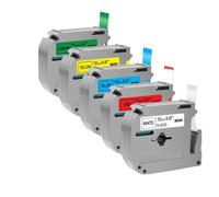 XGdEKA 5pcs MK-231 M-K231 MK231 MK-131 MK Cinta Adhesiva Etiqueta Compatible con la Impresora de Etiqueta PT-70 PT-80(5PK 5Mixed Color)