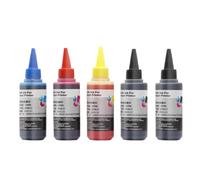 XGdEKA 6color 100ml Kit de Tinta de Tinte Universal Compatible para PGI 225 325 425 525 625 725 825 220 221 320 321 520 521 820 821 Cartillos de Impresora(5color 100ML Dye Ink)